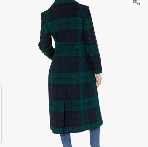 Pendleton Blackwatch Plaid Long Wool Coat NWT - Picture 2 of 3